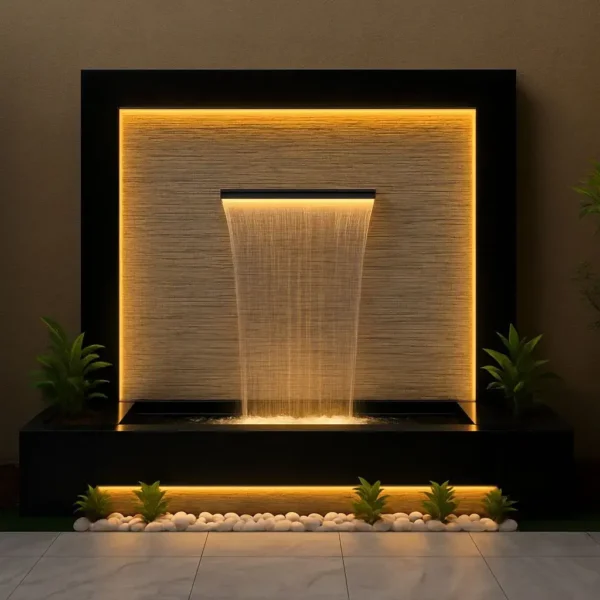 آبنما دیواری استیل